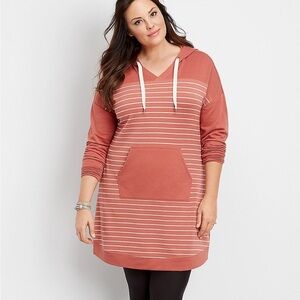 Pink 2x hoodie sweater dress